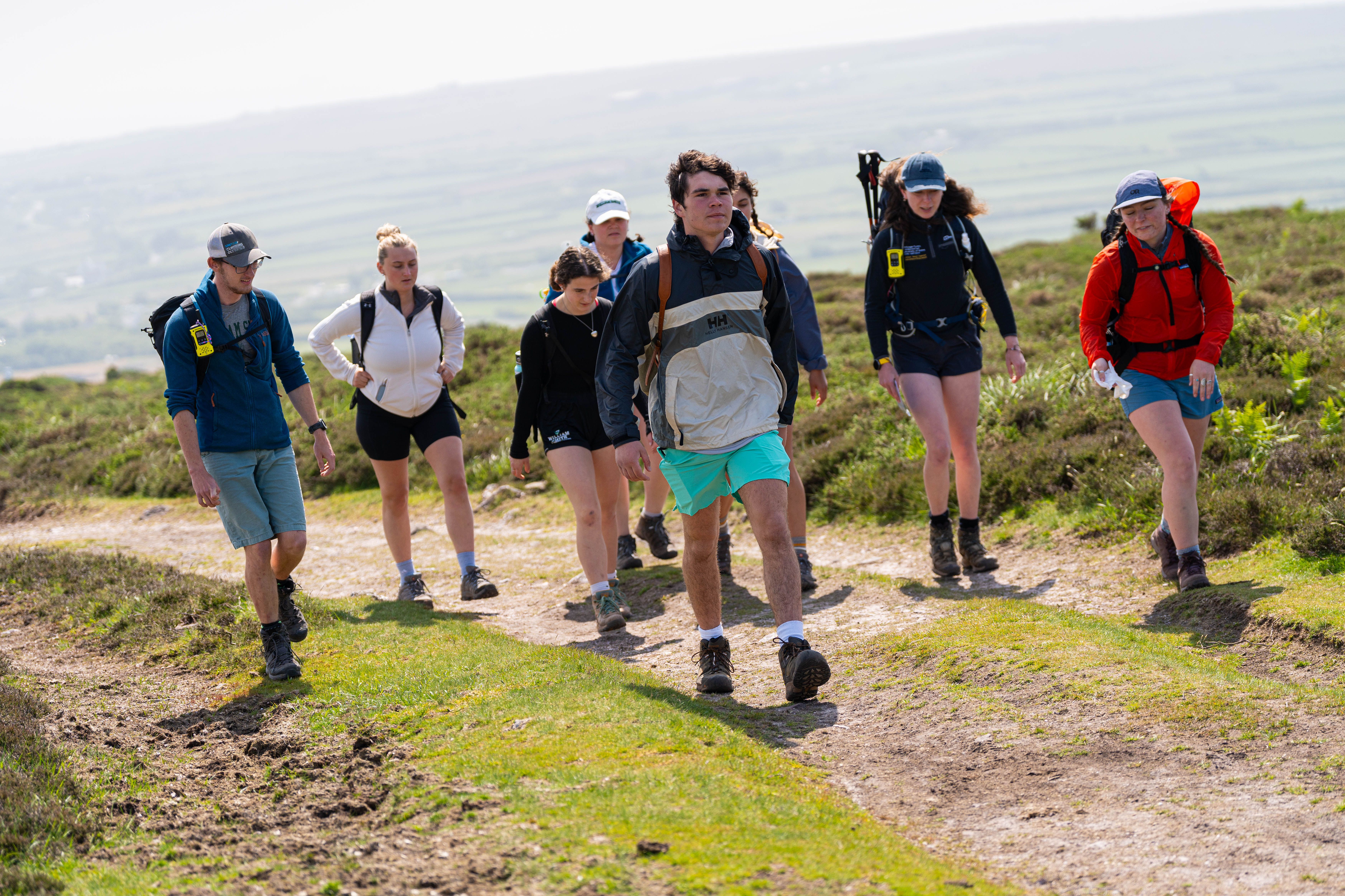 students walking